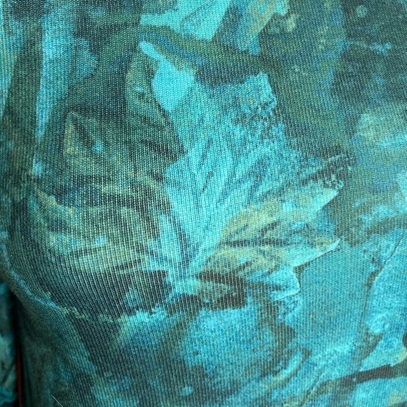 Soft Surroundings Octavia Teal Turtleneck Leaf - Picture 4 of 10